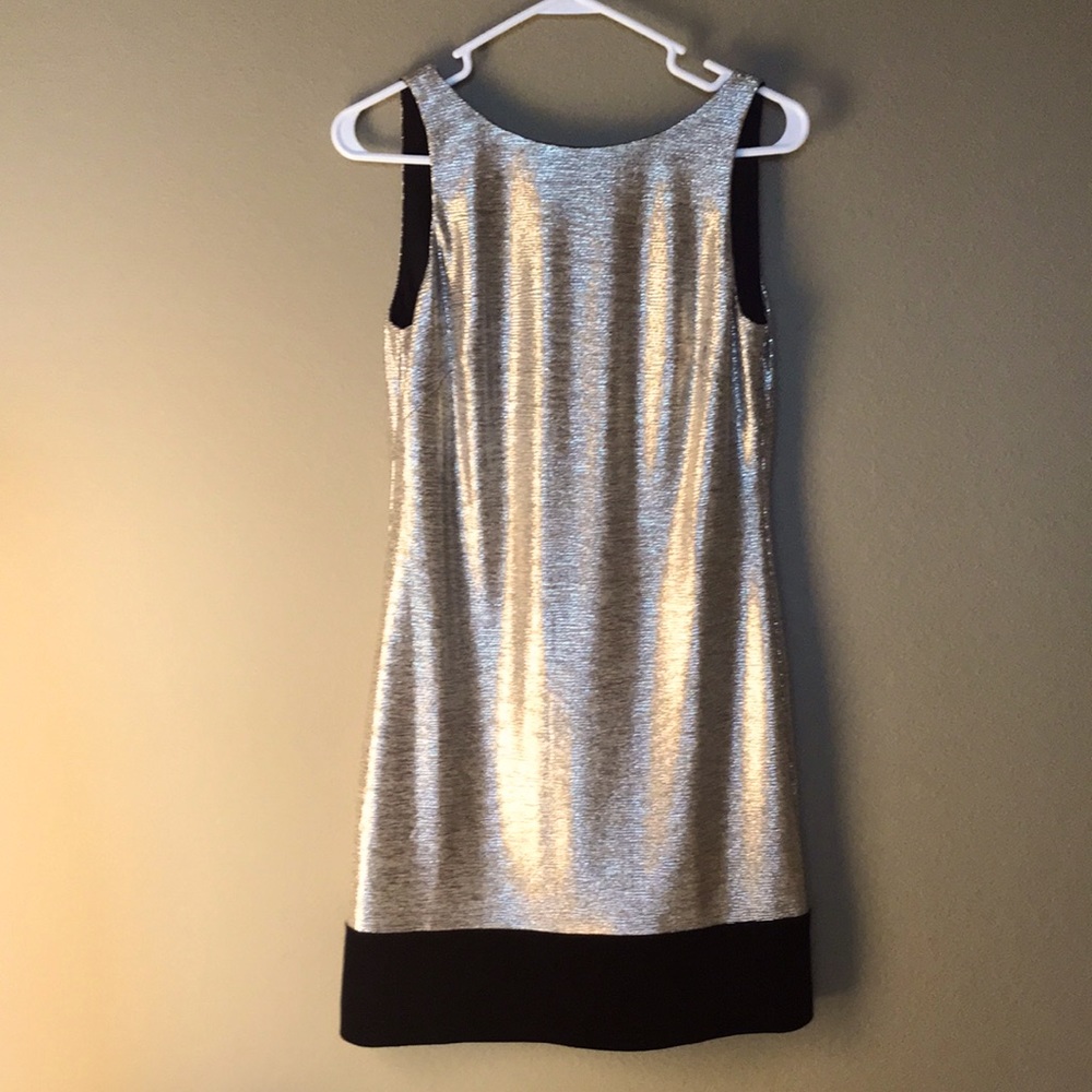 White House Black Market gold/black dress XS